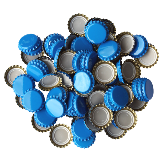 1000 Sky Blue Crown Caps - 26mm - For Standard Beer Bottles