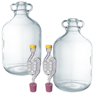 2 x Glass 1 Gallon Demijohns Including Bungs And Airlocks