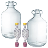 2 x Glass 1 Gallon Demijohns Including Bungs And Airlocks