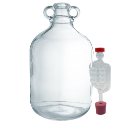 Glass 1 Gallon Demijohn Including Bung And Airlock