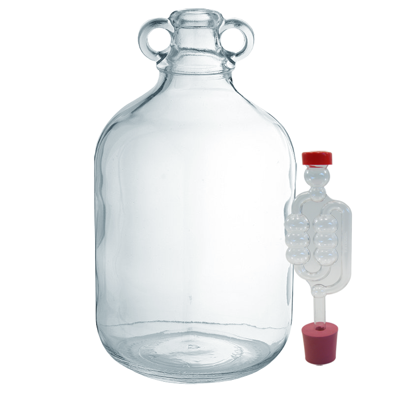 4.5 Litre 1 Gallon Glass Demijohn Including Bung And Airlock