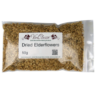 Dried Elderflowers - 50g Bag - Shelled (Without Stems)