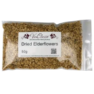Dried Elderflowers - 50g Bag - Shelled (Without Stems)