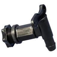 Black Plastic Lever Tap For Fermentation Vessel / King Keg - 25mm Thread