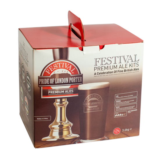 Festival Premium Ale Kit - Pride Of London Porter - 40 Pint - Rich, Smooth Dark Ale