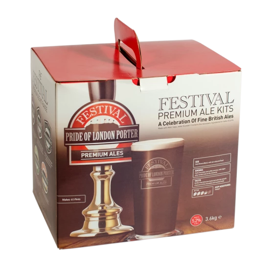 Festival Premium Ale Kit - Pride Of London Porter - 40 Pint - Rich, Smooth Dark Ale