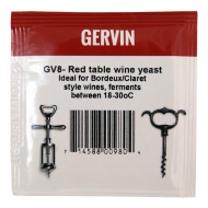 Gervin - GV8 - Red Table Wine Yeast - 5g Sachet
