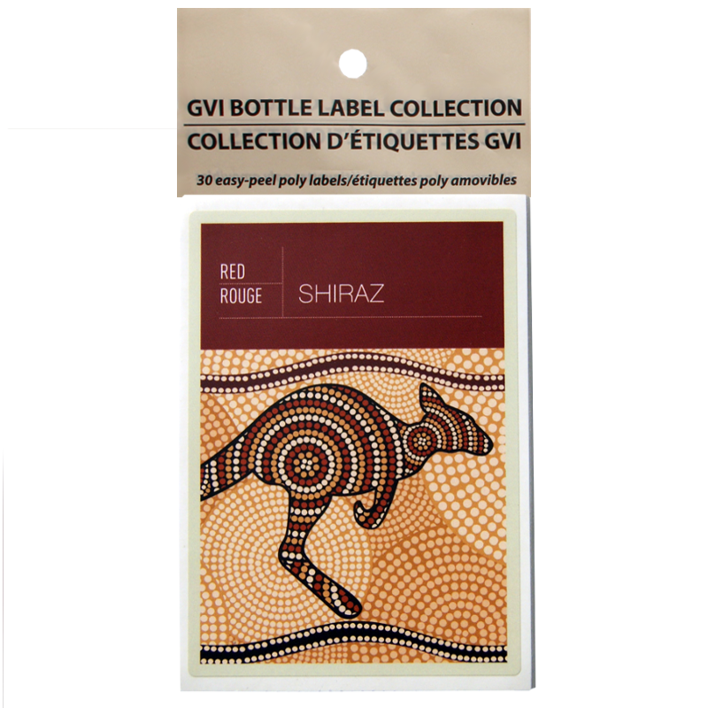 Shiraz Self Adhesive Wine Bottle Labels - Pack Of 30 - The Homebrew Centre