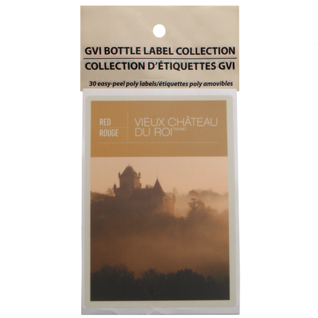 Vieux Chateau Du Roi Self Adhesive Wine Bottle Labels - Pack Of 30 - The Homebre