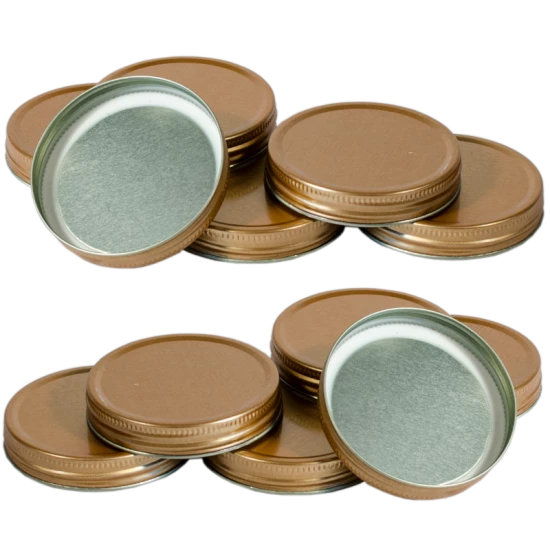 Screw On Lids For Honey Jars - Gold - Pack Of 12