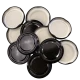 58mm Twist On Jam Jar Lids - Black - Pack Of 12