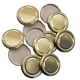 58mm Twist On Jam Jar Lids - Gold - Pack Of 12