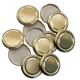82mm Twist On Jam Jar Lids - Gold - Pack Of 12