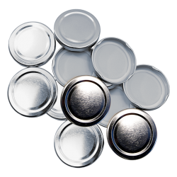 43mm Twist On Jam Jar Lids - Silver - Pack Of 12