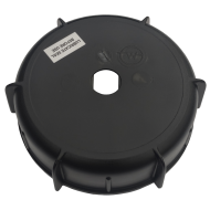 Black 4 Inch Cap For King Kegs - With Hole (No Valve)
