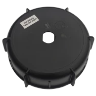 Black 4 Inch Cap For King Kegs - With Hole (No Valve)
