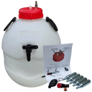 Balliihoo Top Tap King Keg Premium Barrel With Full Co2 Control System (Cap - Tap - Pressure Reader - 16g Bulbs)