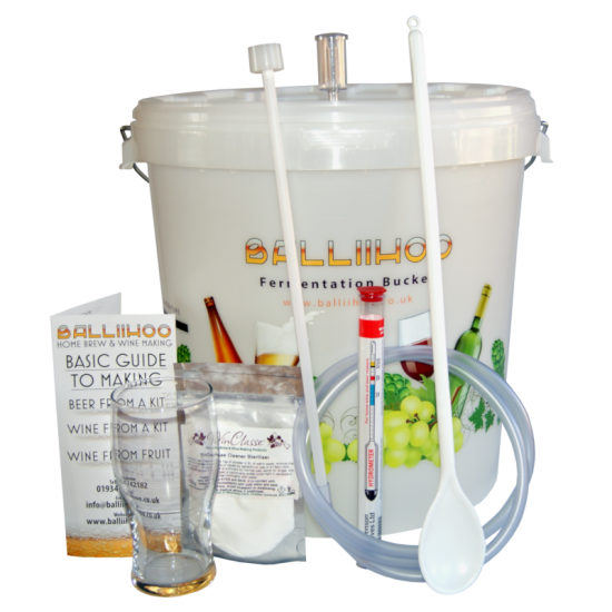 Balliihoo Basic Homebrew Starter Equipment Kit - For 40 Pints of Beer Or Cider