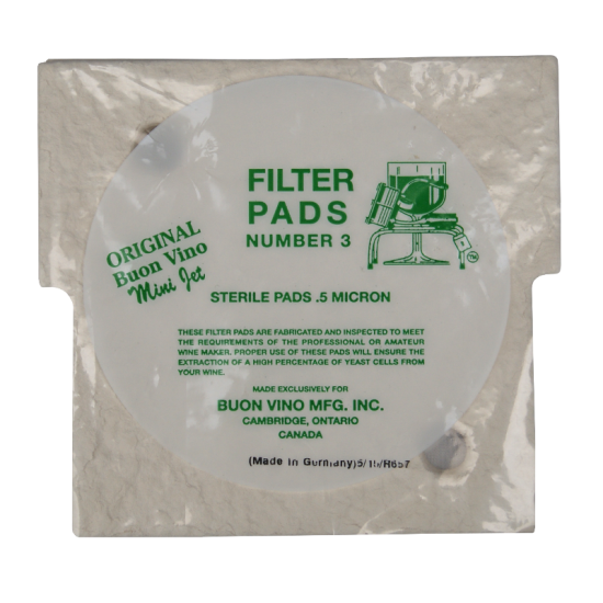 Buon Vino Mini Jet Sterile Filter Pads No 3 - Pack Of 3 