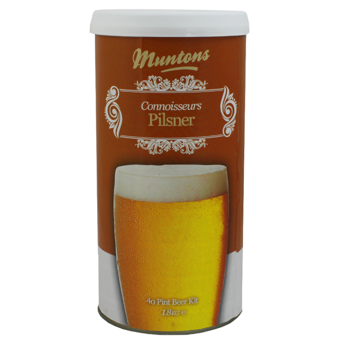 Muntons Connoisseurs Pilsner 1.8kg 40 Pint Single Tin Beer Kit