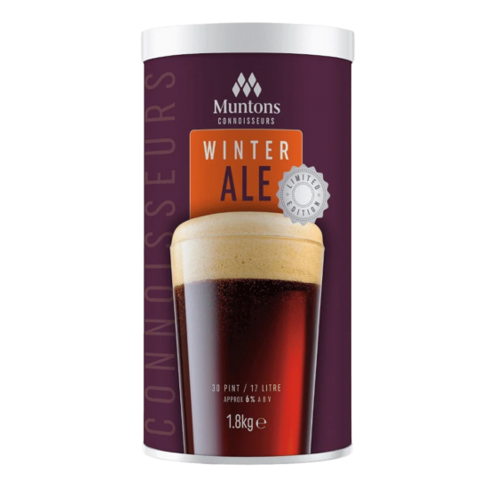 Muntons Connoisseurs Winter Ale - Lightly Spiced - 1.8kg - 30 Pint - Single Tin Beer Kit