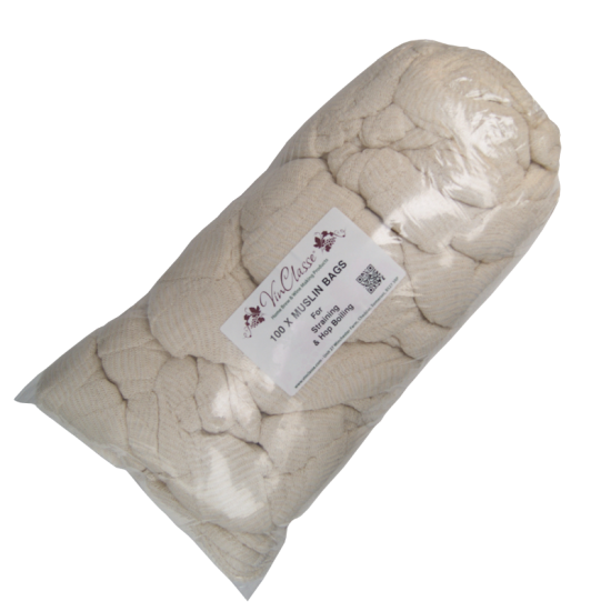 Muslin Hop & Wine Straining Bags - Bulk Pack Of 100