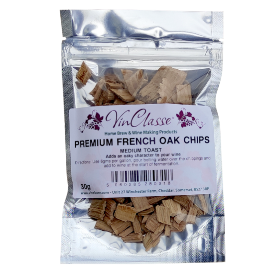 VinClasse Premium French Oak Chips Medium Toast - 30g Sachet