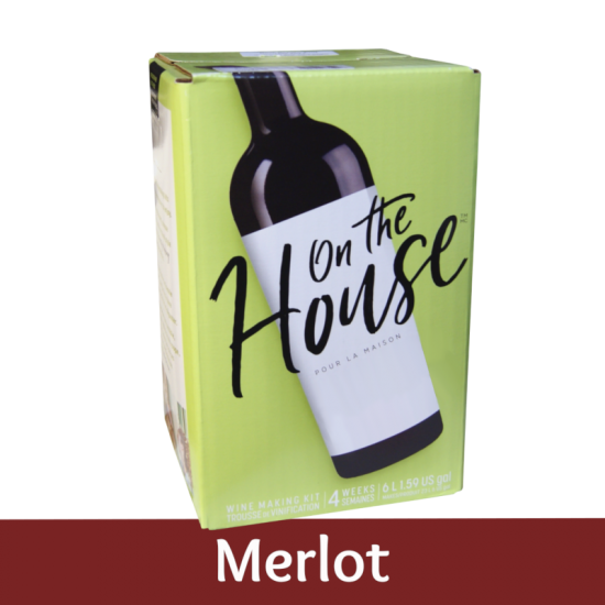 On The House - Merlot - 30 Bottle Wine Kit