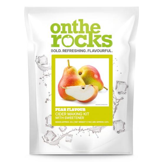 On The Rocks - Pear Cider With Real Fruit Flavouring - 1.7kg - 40 Pint Kit