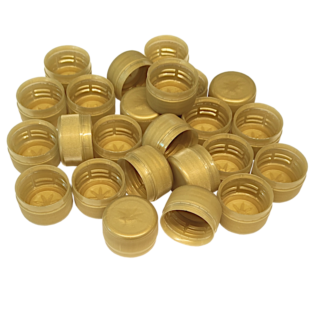 Spare Gold Screw Caps For 330ml, 500ml And 1l Pet Bottles And Coopers