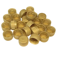 Spare Gold Screw Caps For 330ml, 500ml And 1L PET Bottles And Coopers Plastic Beer Bottles - 24 Pack
