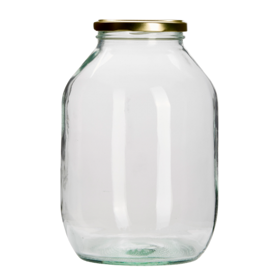 Half Gallon Pickle Jar - With Gold Lid