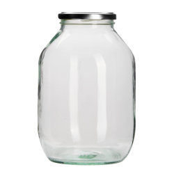 Half Gallon Pickle Jar - With Silver Lid