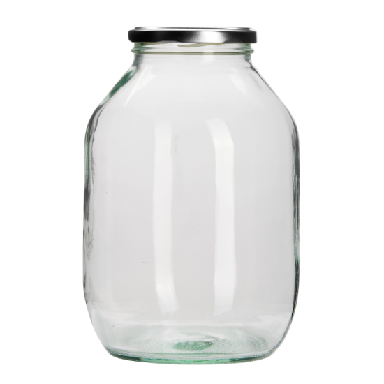 Half Gallon Pickle Jar - With Silver Lid