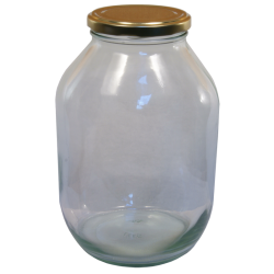 Half Gallon Pickle Jar - With Gold Lid