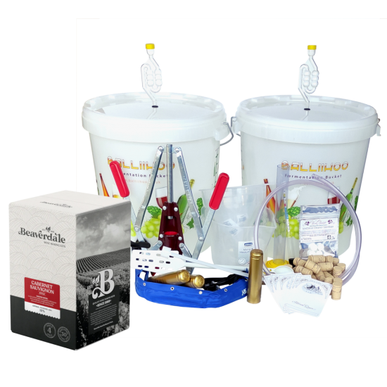 Premium Wine Making Starter Equipment Kit for 30 Bottles / 23 Litres - With Cabernet Sauvignon Ingredient Kit