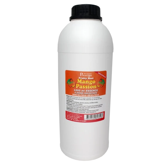 Original Prestige Bulk Spirit Flavouring Essence - Mango Passion Fruity Shot - 1 Litre