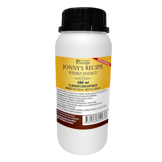 Original Prestige Bulk Spirit Flavouring Essence - Jonnys Recipe Whisky - 280ml