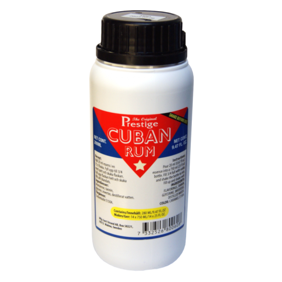 Original Prestige Bulk Spirit Flavouring Essence - Cuban Rum - 280ml