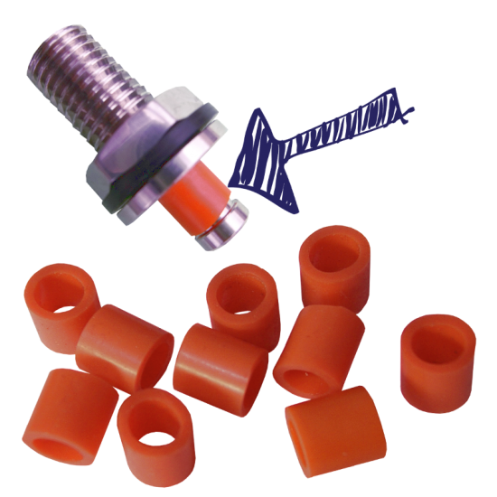 Hambleton Bard Injection (Inlet Only) Valve Rubbers - Orange - x 10