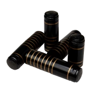 Shrink Capsules - For Wine Bottles - Black With Gold Bands - Pack of 30