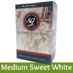 Solomon Grundy Classic - Medium Sweet White Wine Kit - 30 Bottle - Seven Day Kit