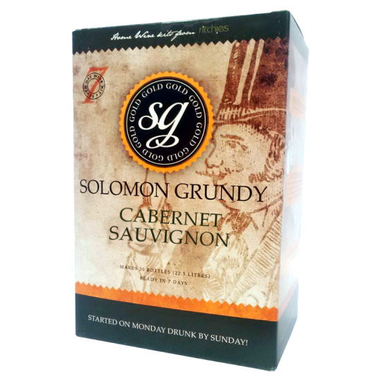 Solomon Grundy Gold Sauvignon Wine Kit 30 Bottle Seven