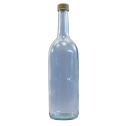 750ml Clear Glass Screw Cap Bottles - Spirit / Mineral Water / Juice - Pack Of 9