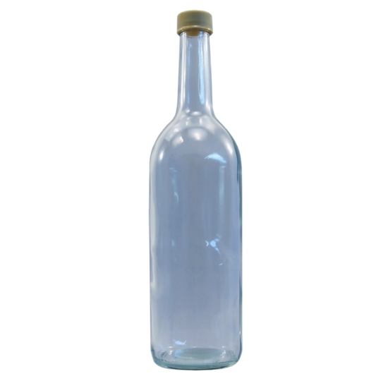 750ml Clear Glass Screw Cap Bottles - Spirit / Mineral Water / Juice - Pack Of 9