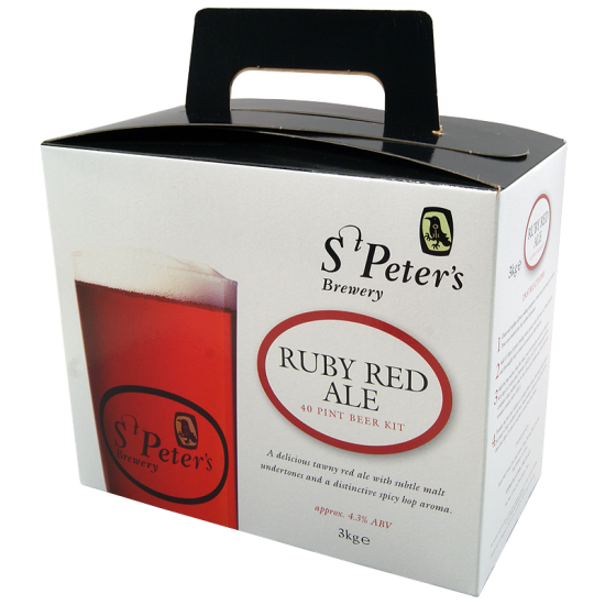 St Peters Ruby Red Ale - 40 Pint Beer Kit - Tawny Ale With Spicy Hops