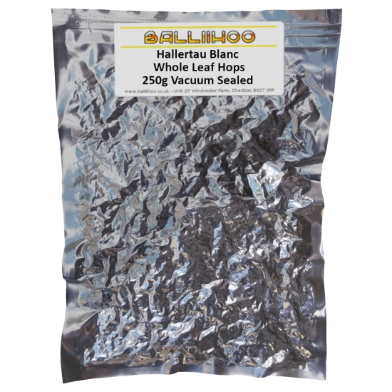 Hallertau Blanc Whole Leaf Hops - Vacuum Packed - Large 250g Pack