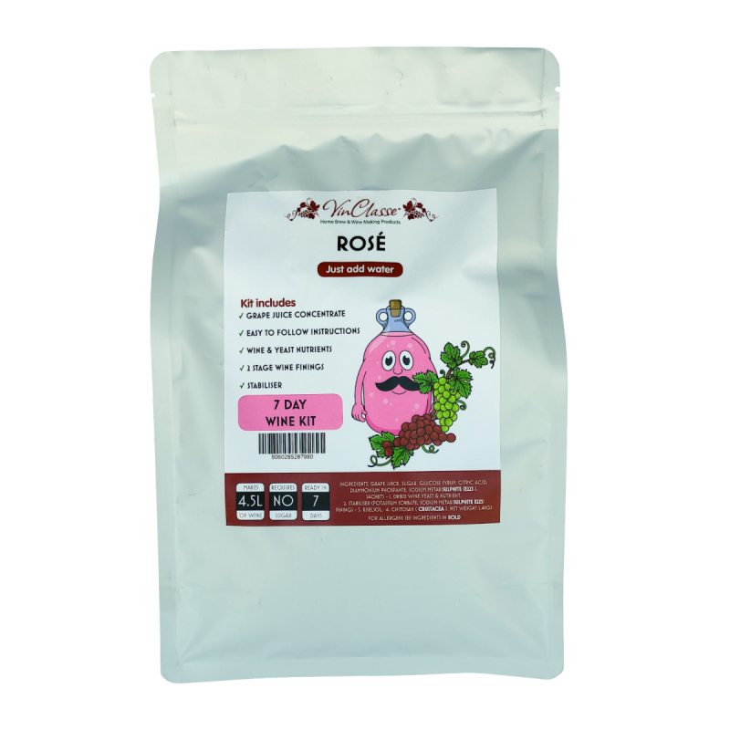 Vinclasse Rose 6 Bottle Wine Kit 7 Day The Homebrew Centre