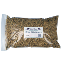Dried Elderflowers - 1kg Bag - Shelled (Without Stems)