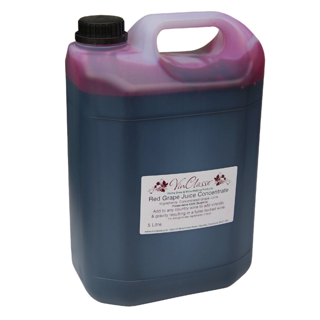 Vinclasse Red Grape Juice Concentrate 5 Litre Bulk Size The